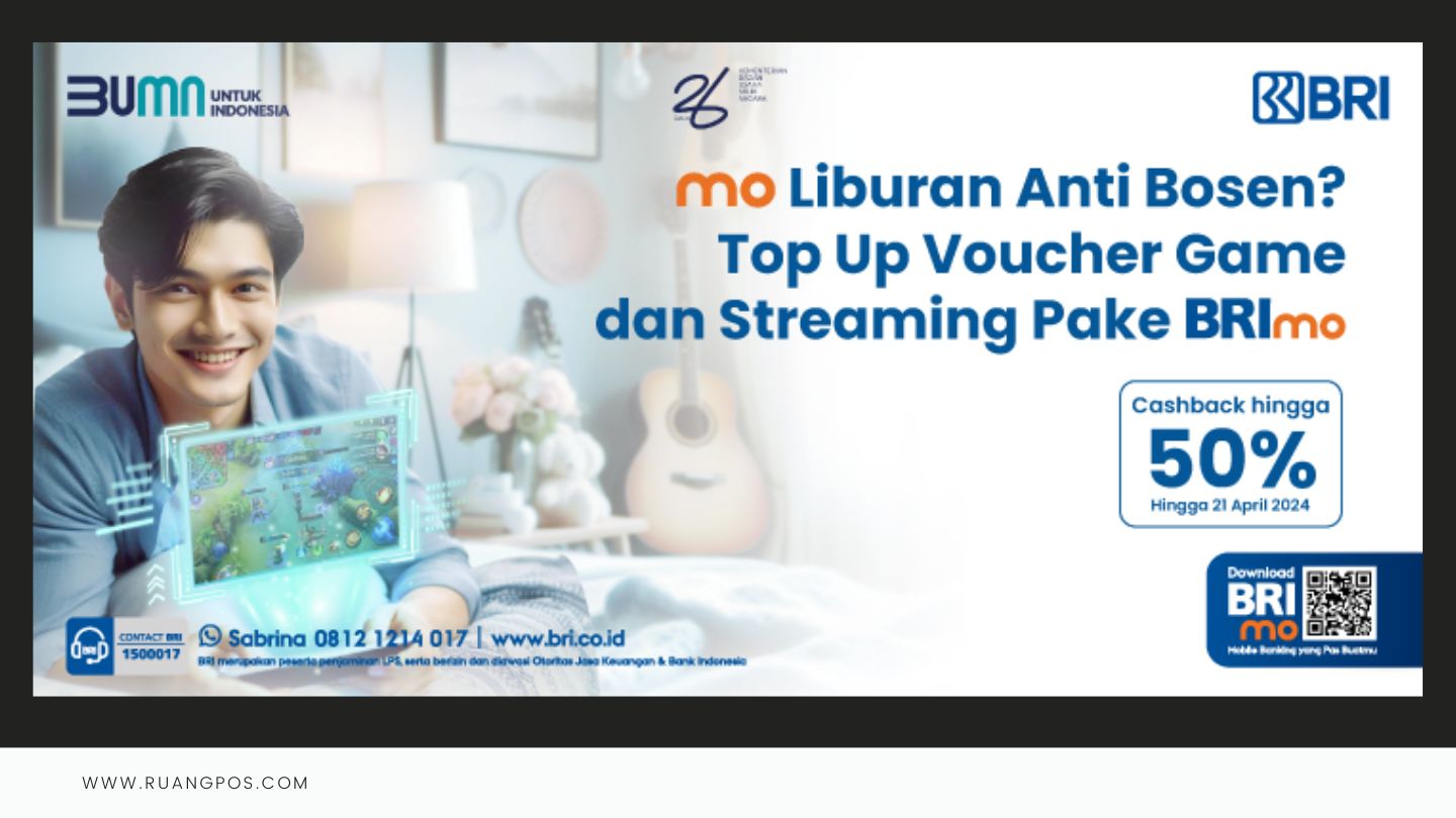 Top Up Voucher Game & Streaming Pakai BRImo
